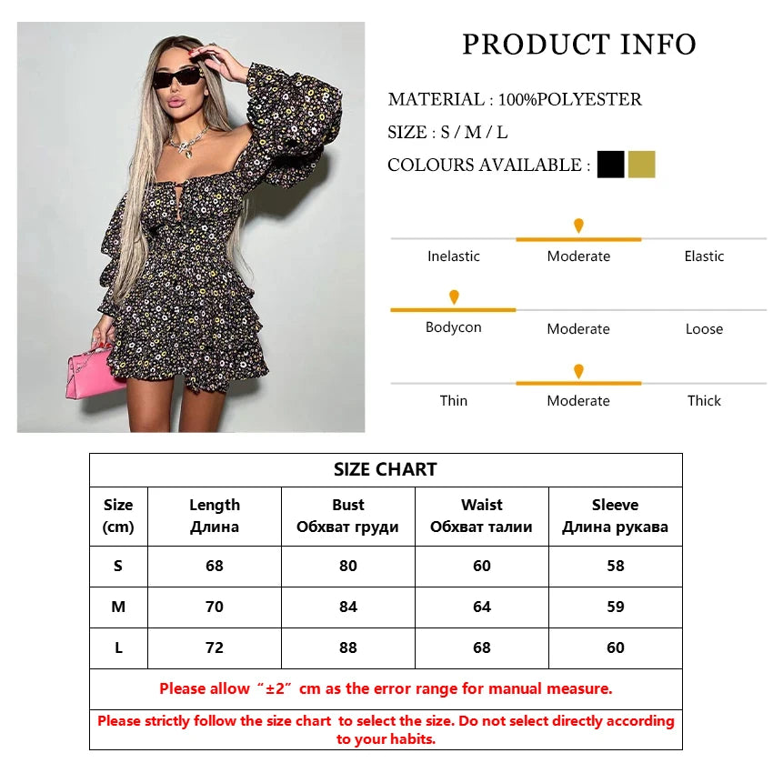 Clacive Sexy Slim Print Womens Dresses 2024 Fashion Slash Neck Long Sleeve Mini Dress Elegant High Waist Ruffle Female Dress Clacive Sexy Slim Print Womens Dresses 2024 Fashion Slash Neck Long Sleeve Mini Dress Elegant High Waist Ruffle Female Dress